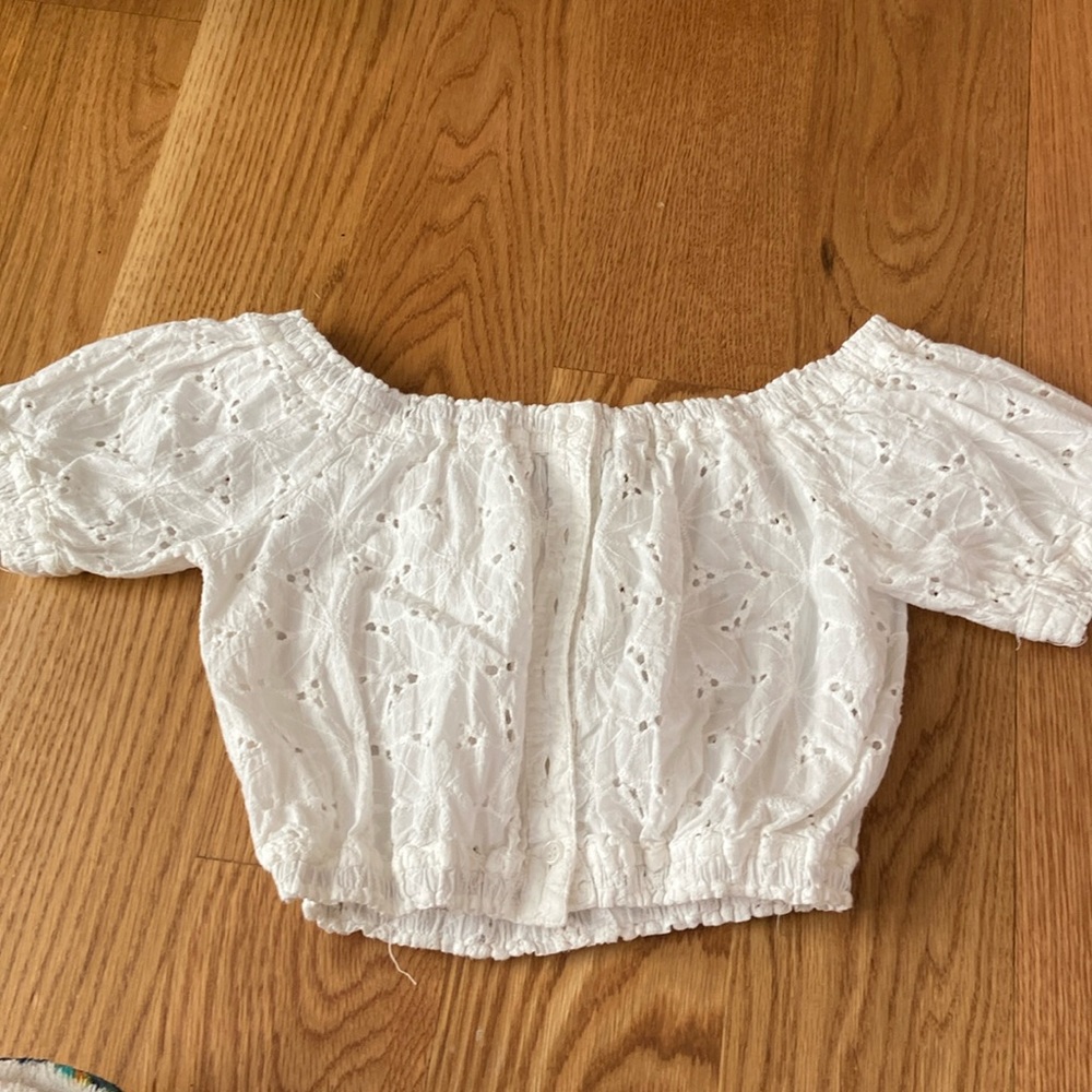 white crop top